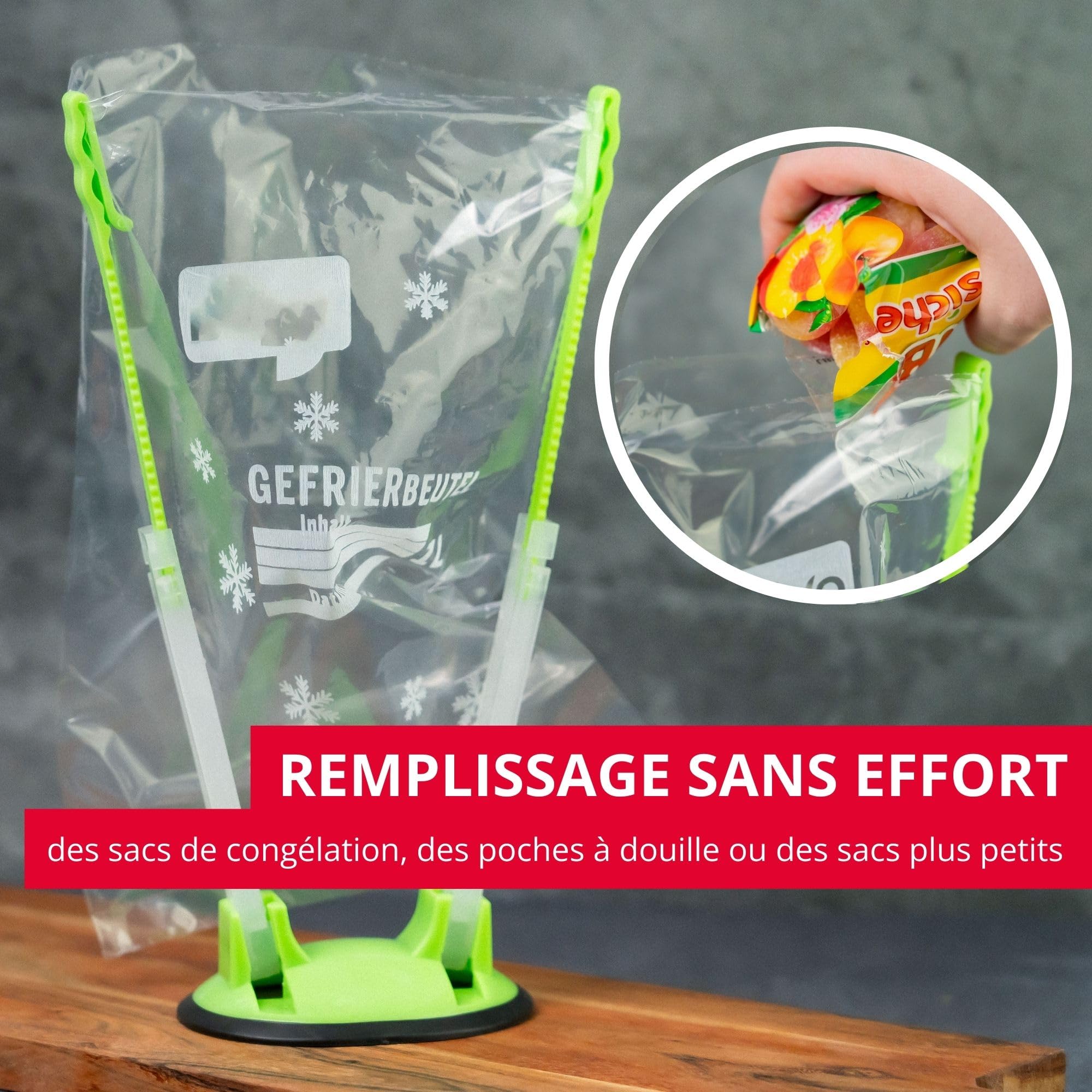 westmark-porte-sac-pliable-hauteur-r-glable-pour-sacs-de-cong-lation-et-poches-d image 2