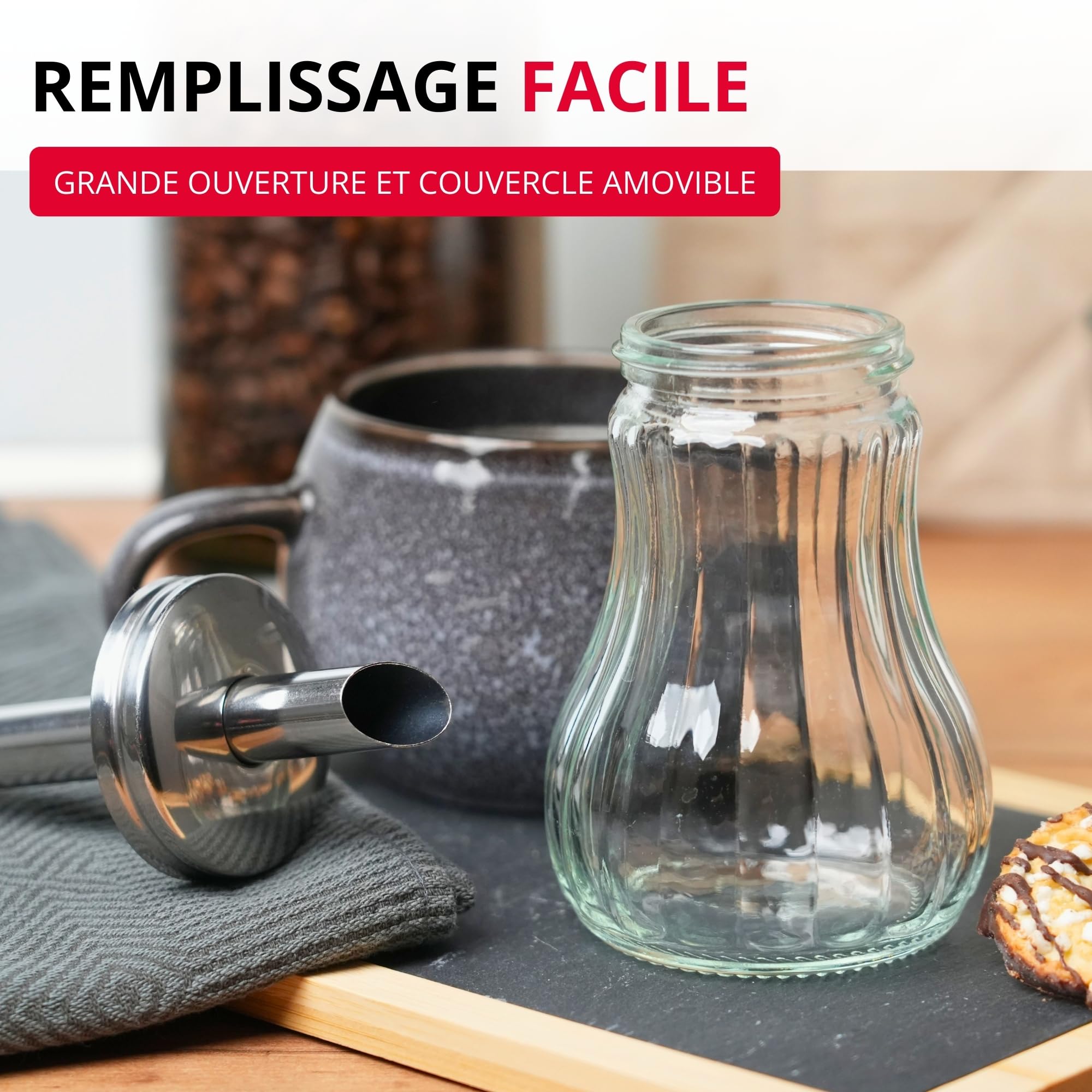 westmark-berlin-sucrier-250-ml-en-verre-et-acier-inoxydable-avec-couvercle-argen image 6