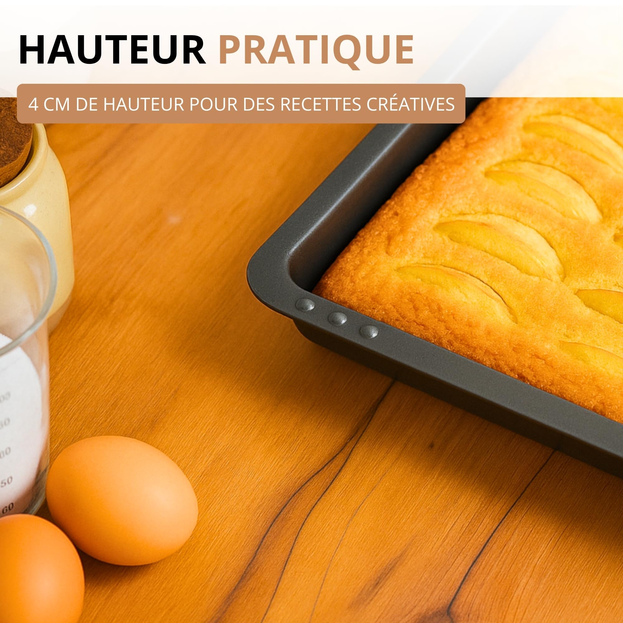 westmark-back-meister-plat-gratin-moule-p-tisserie-extra-haut-rebord-4-cm-acier- image 4