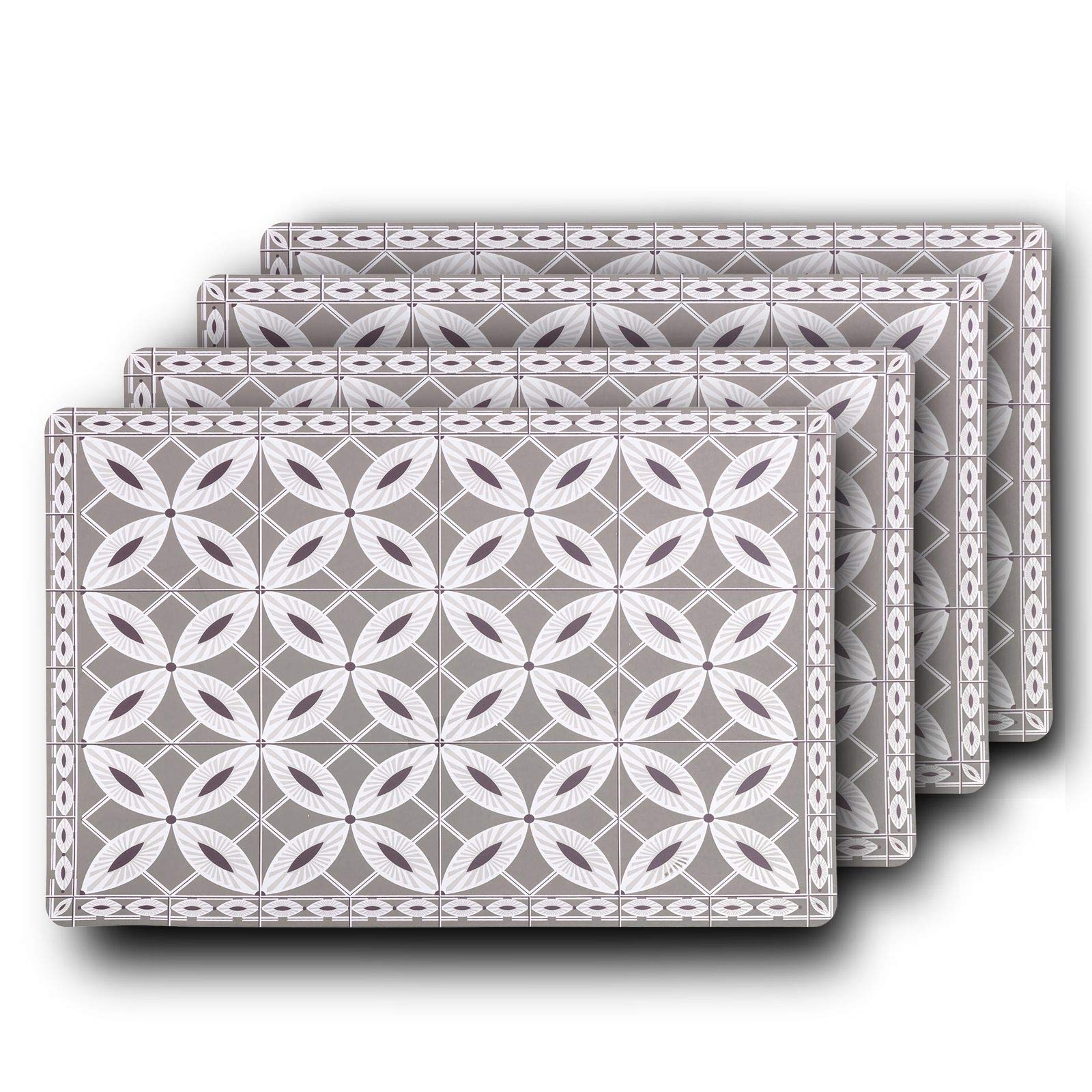 westmark-lot-de-4-sets-de-table-arabesque-taupe-43-5-x-28-5-cm-plastique image 1