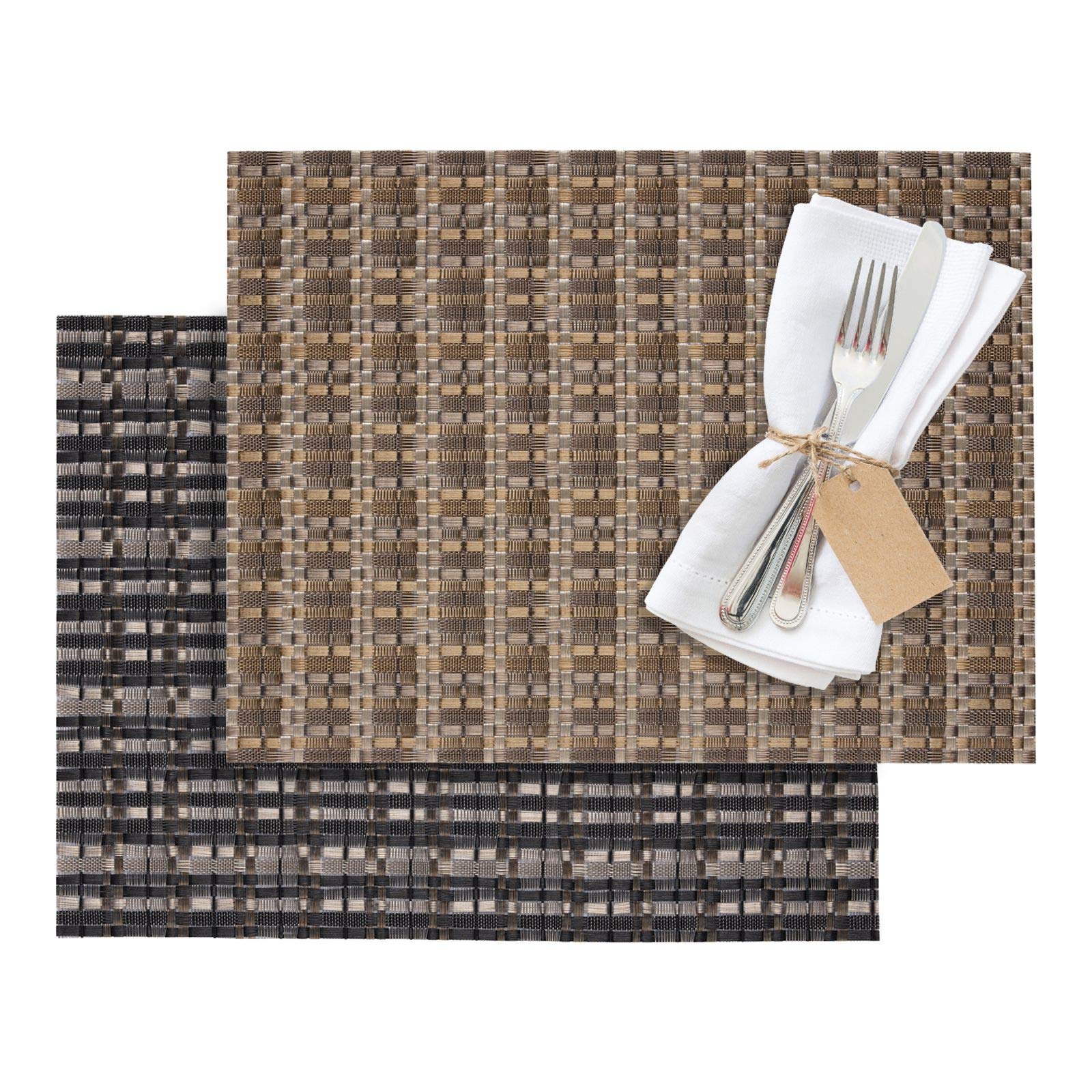 westmark-01210386150-elegance-set-de-table-vinyle-polyester-anthracite-argent-lo image 7