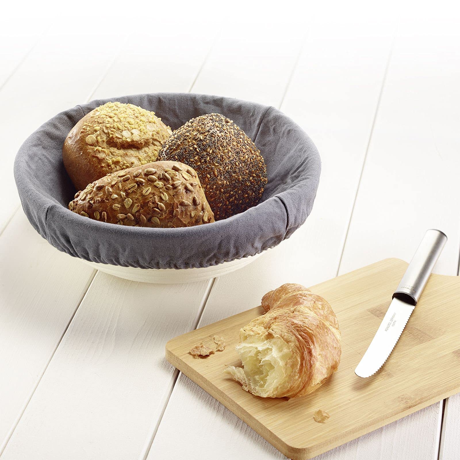 westmark-3209226a-housse-pour-couffin-panier-rond-en-coton-anthracite image 6