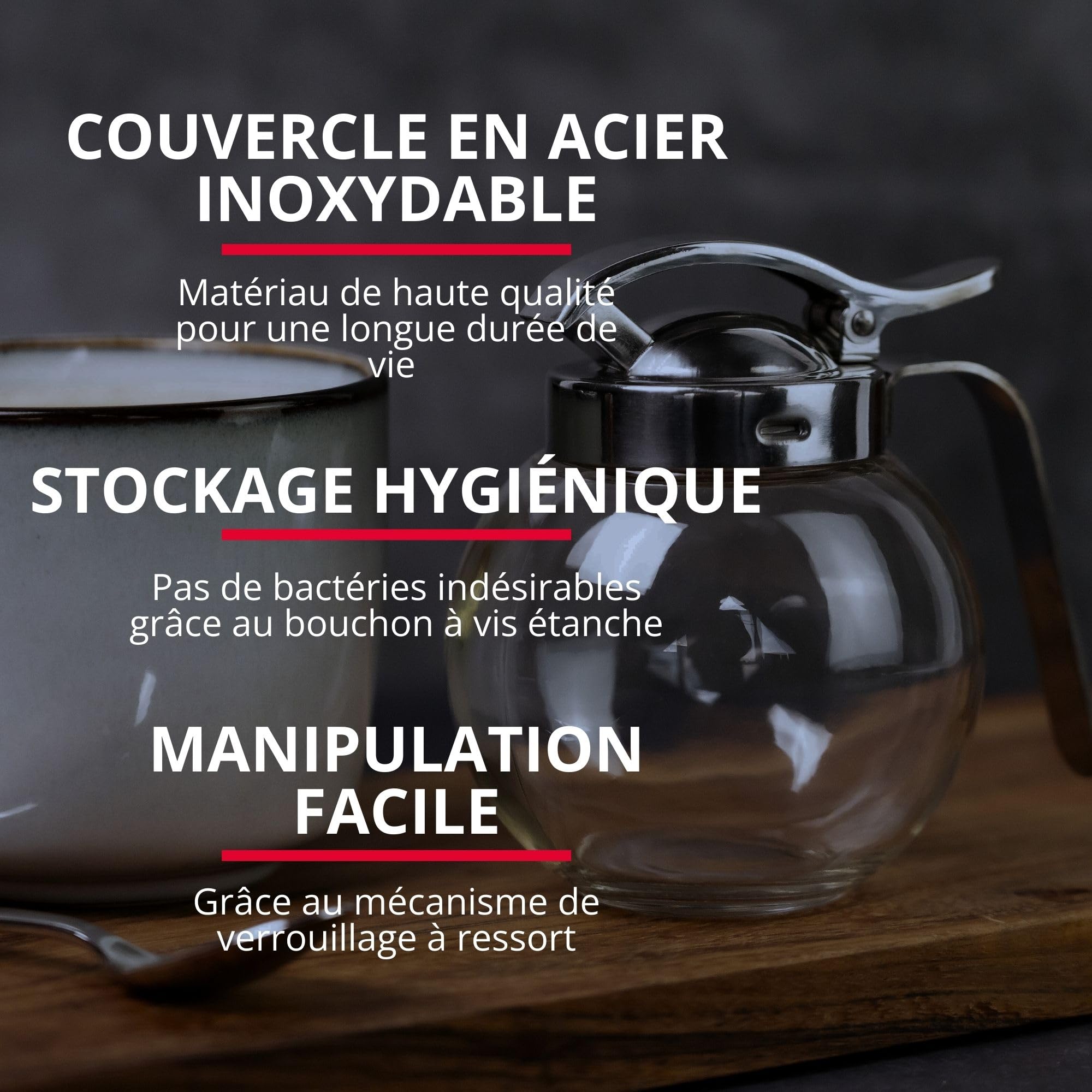 westmark-roma-distributeur-de-cr-me-miel-250-ml-verre-et-acier-inoxydable-transp image 5