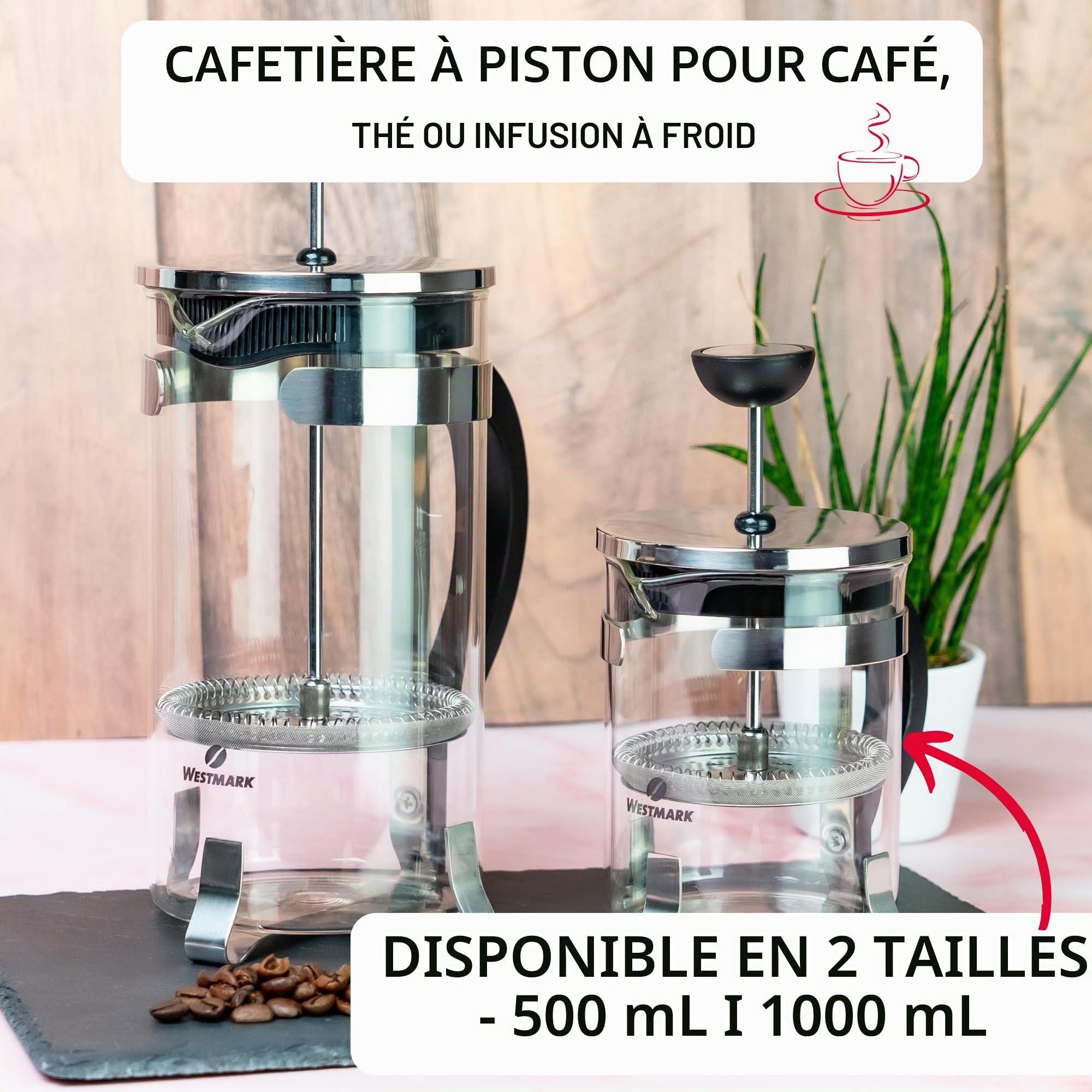 westmark-brasilia-cafeti-re-piston-french-press-500-ml-verre-borosilicate-sans-b image 2