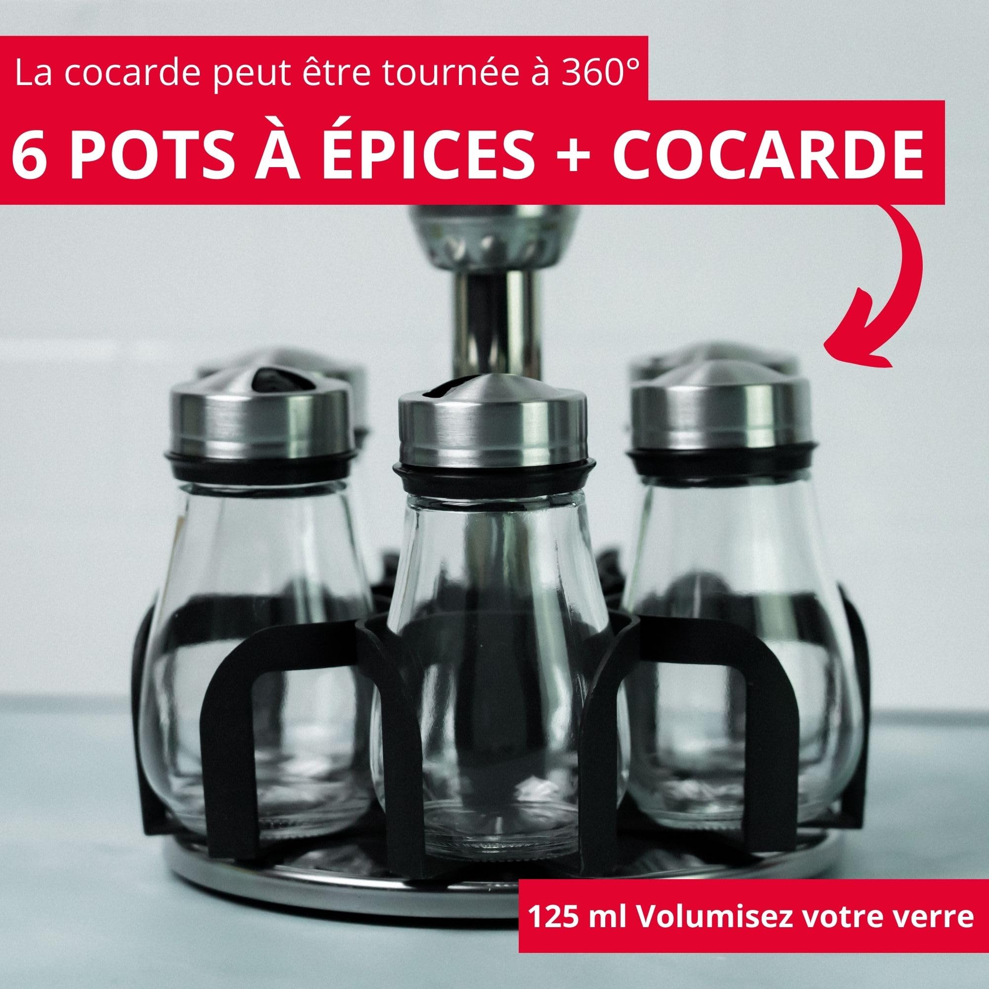 westmark-organisateur-d-pices-lisbon-carrousel-rotatif-360-avec-7-shakers-pices- image 2