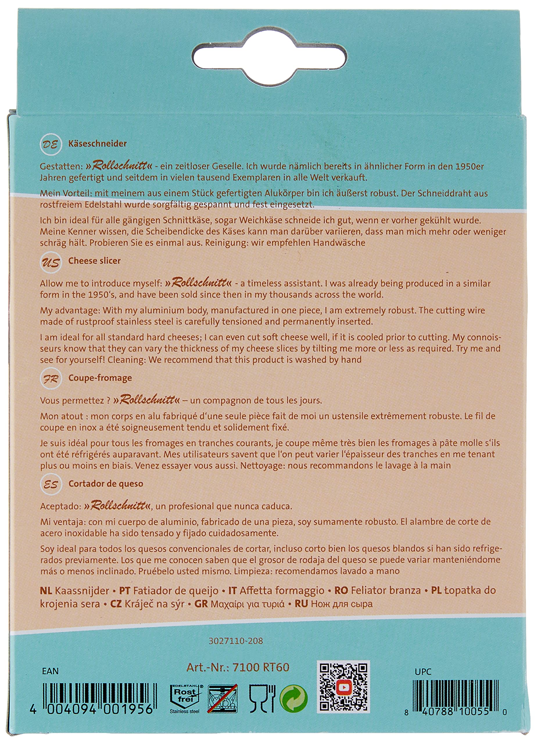 westmark-coupe-fromage-rouleaux-style-r-tro-aluminium-et-acier-inoxydable-13-9-x image 4