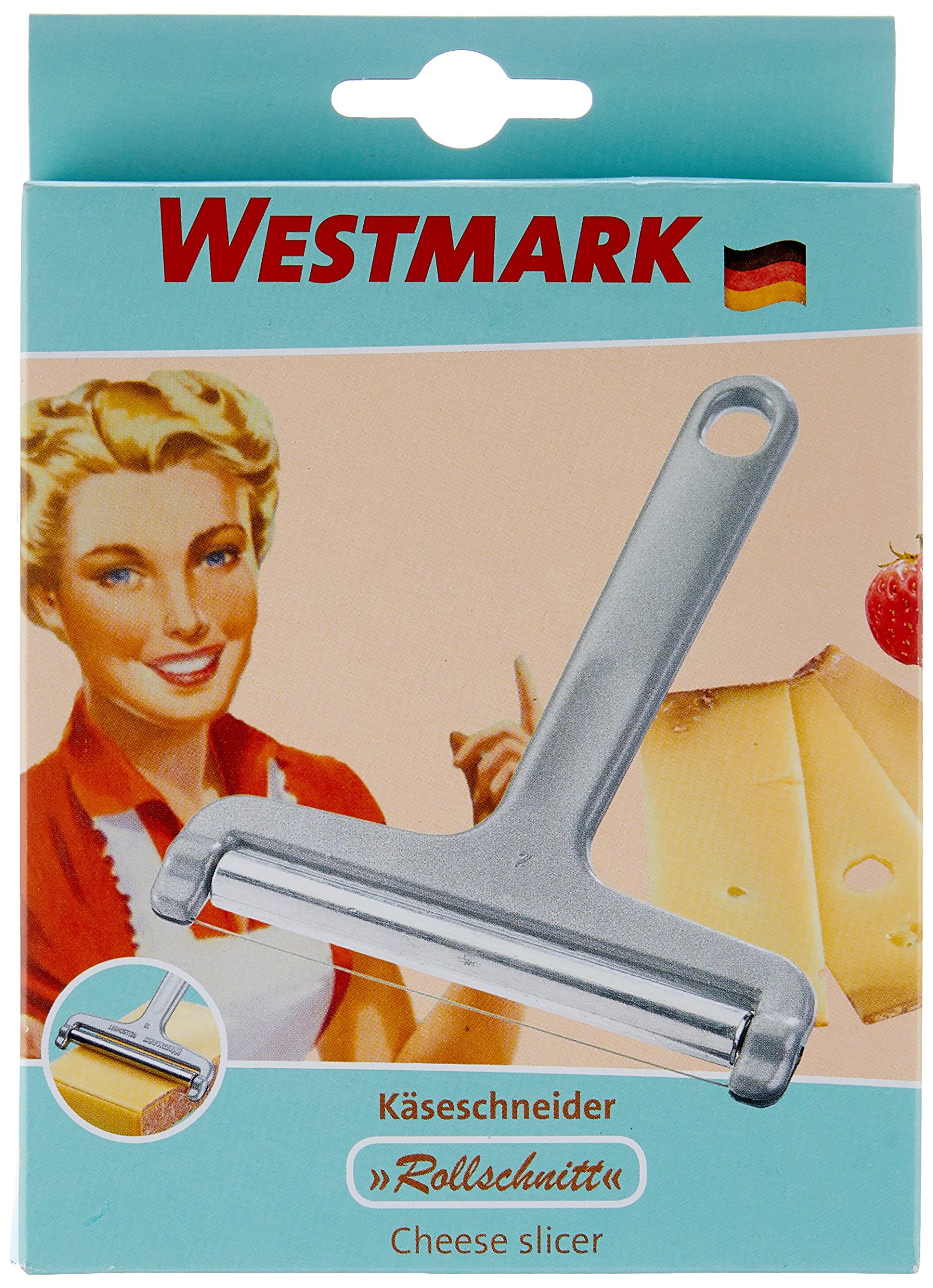 westmark-coupe-fromage-rouleaux-style-r-tro-aluminium-et-acier-inoxydable-13-9-x image 3