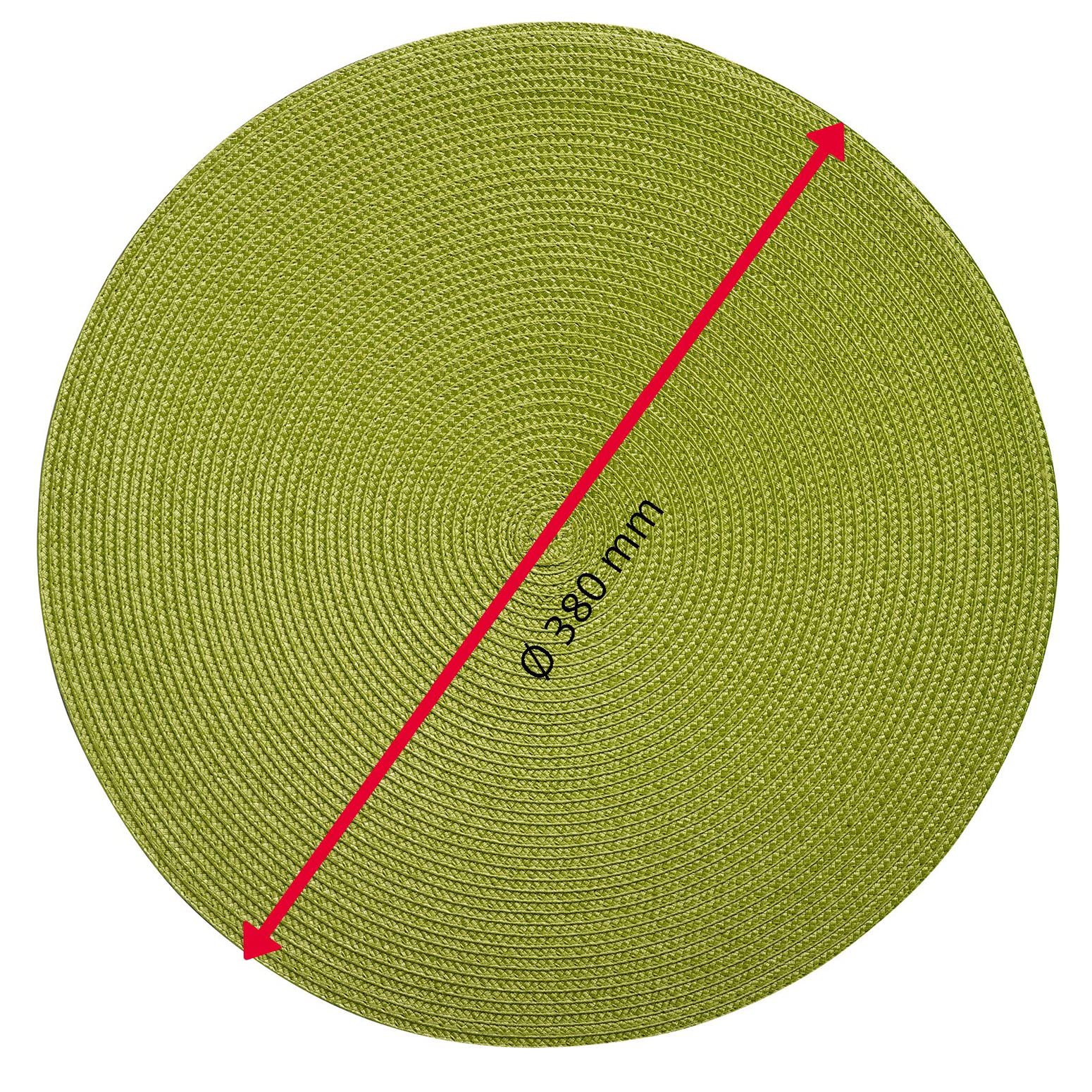 westmark-circle-01211095154-lot-de-4-sets-de-table-ronds-lavables-vert-38-cm-cot image 4
