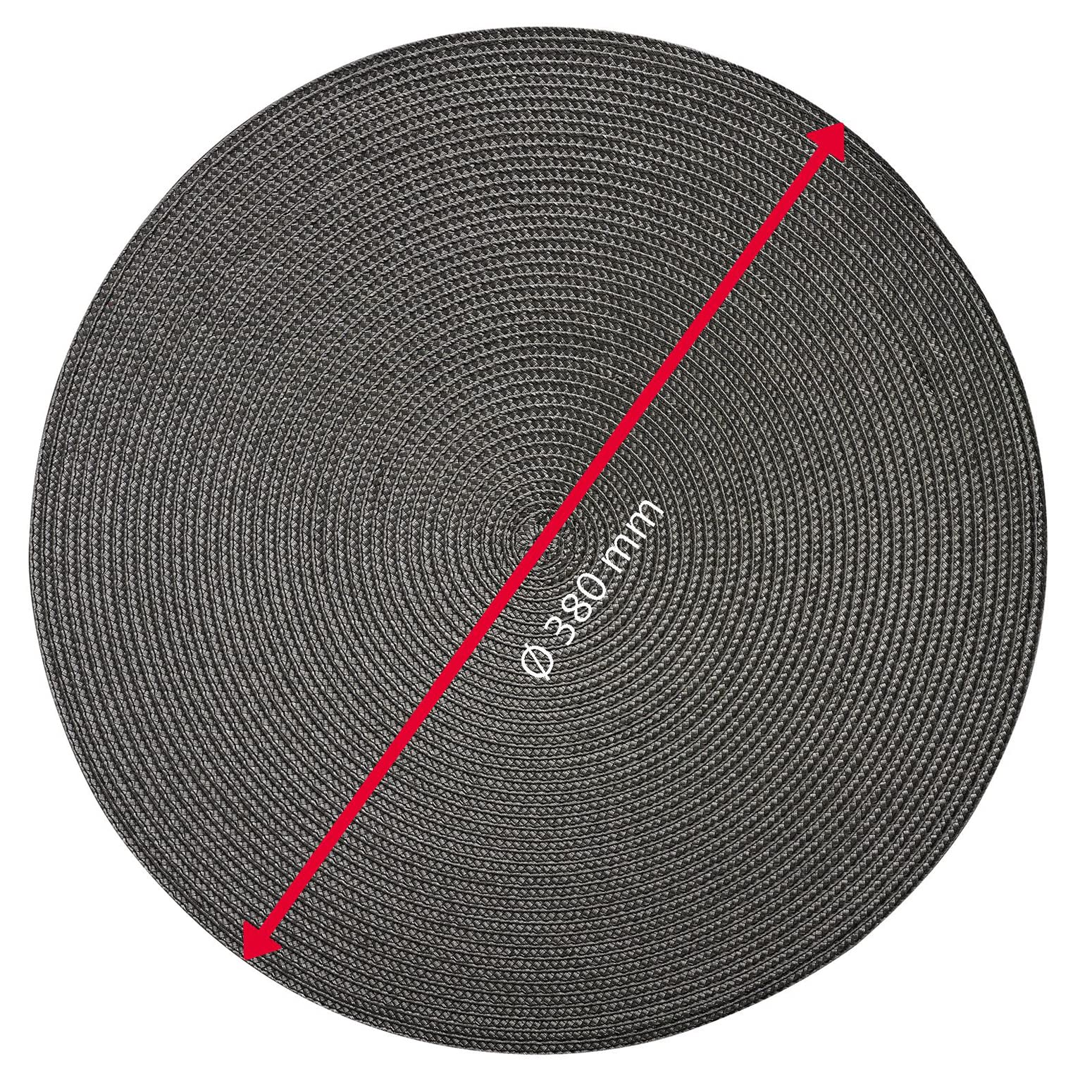 westmark-circle-sets-de-table-ronds-38-cm-anthracite-lot-de-4-coton-polypropyl-n image 4